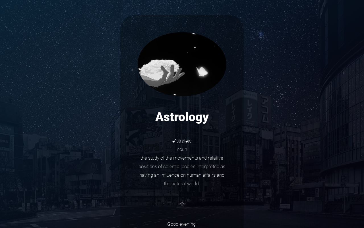 Carrd profile picture for @astrology